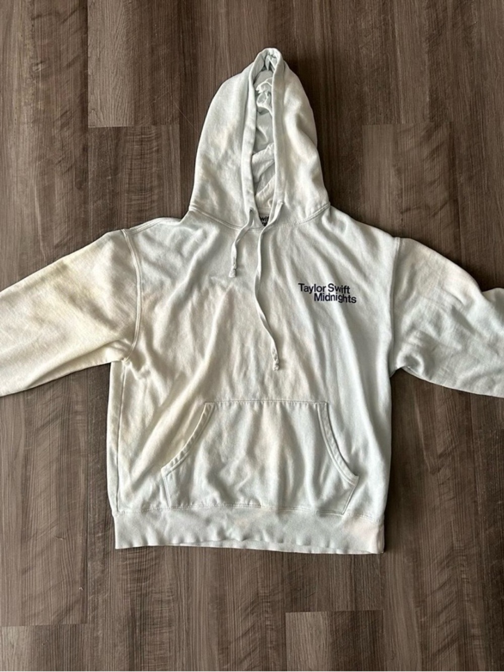 Taylor Swift Tie Dye Midnights Hoodie - Off-White/Babyblue
